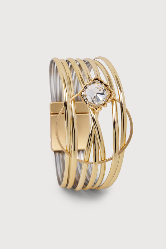 Halo Statement Leather Bracelet