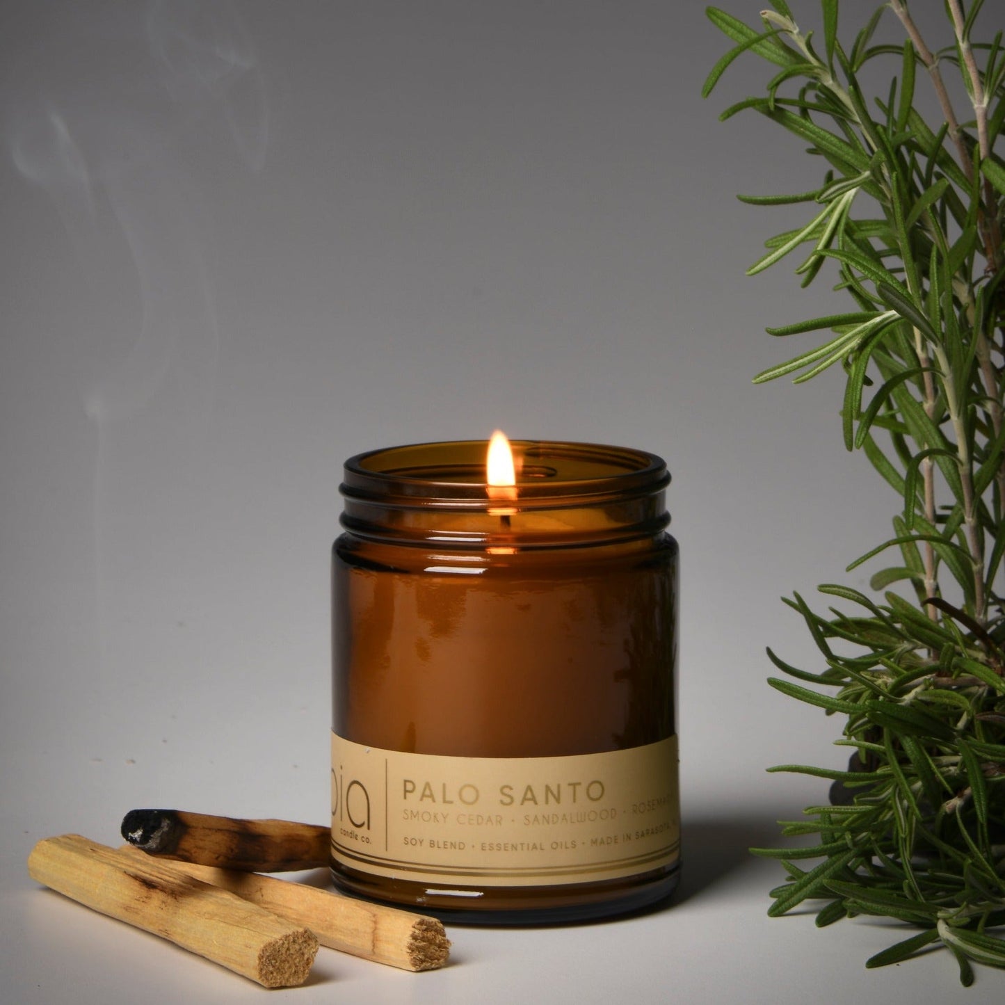 Palo Santo Soy Blend Candle — Cedarwood, Incense & Sandalwood
