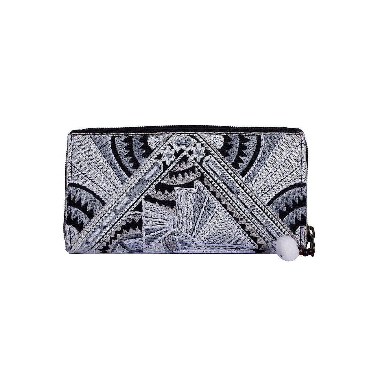 Deco Jaw Embroidered Wallet - Thailand