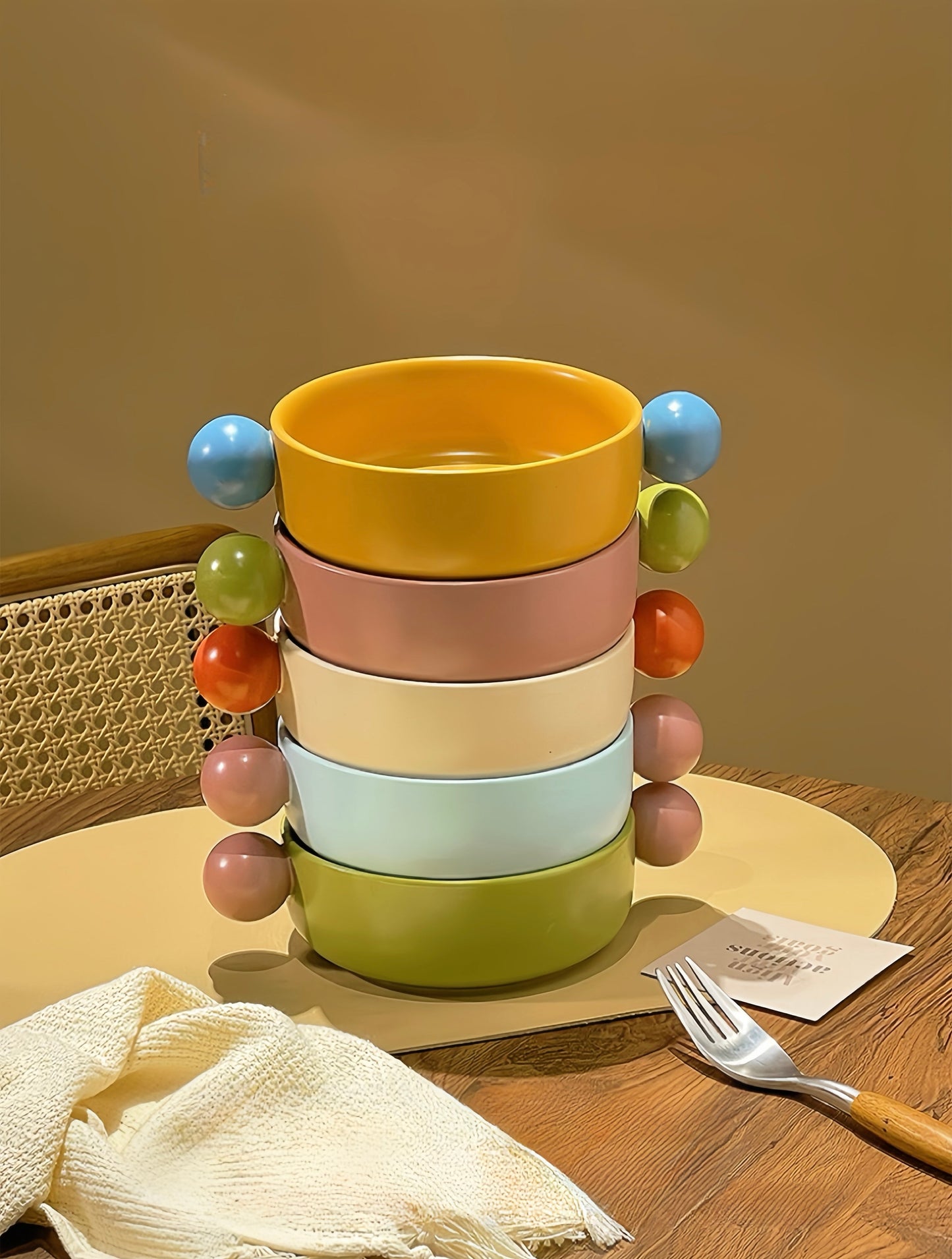 Small Gelato Serving Bowl - Cute Dopamine Whimsical Ceramic Dinnerware