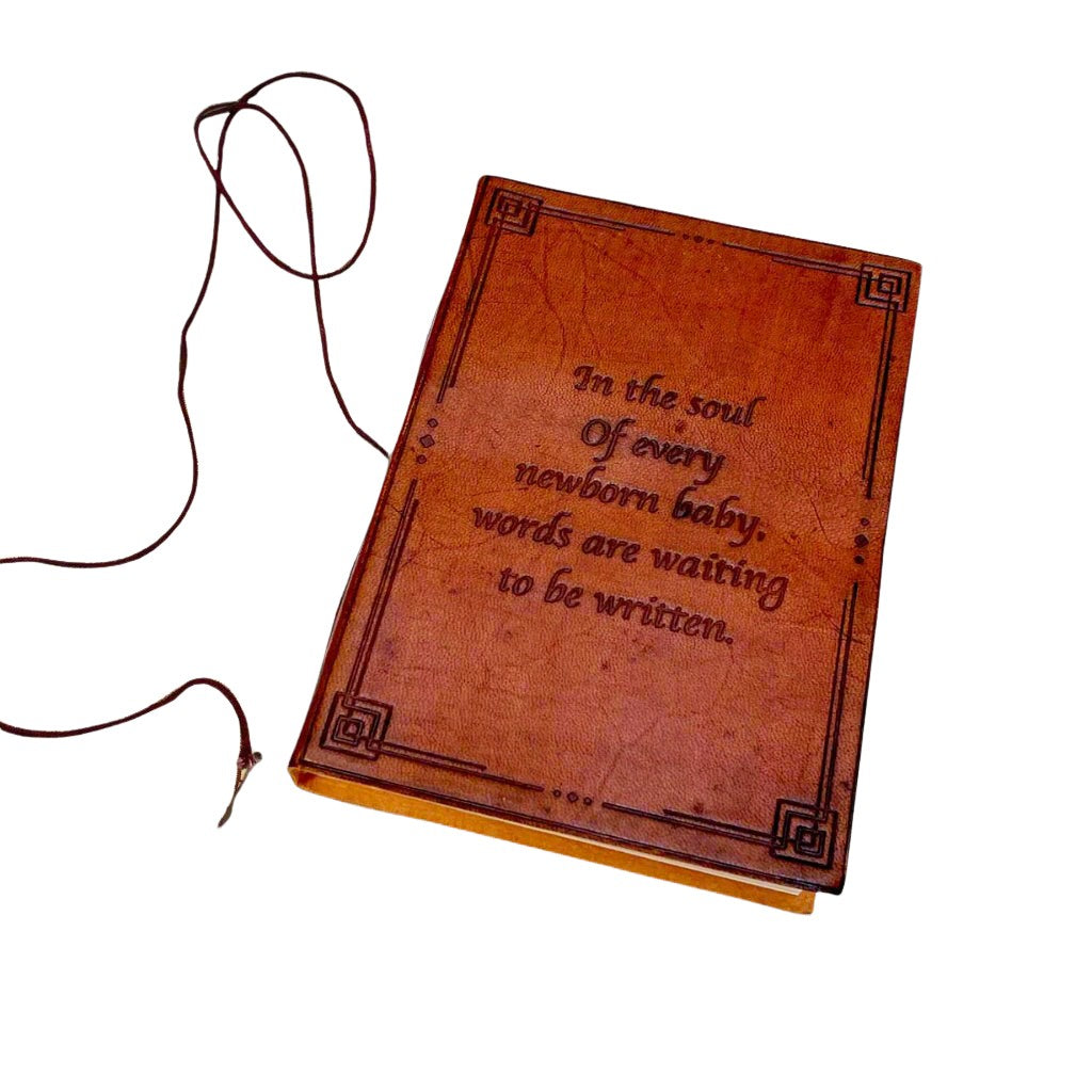 Newborn Baby Leather Journal