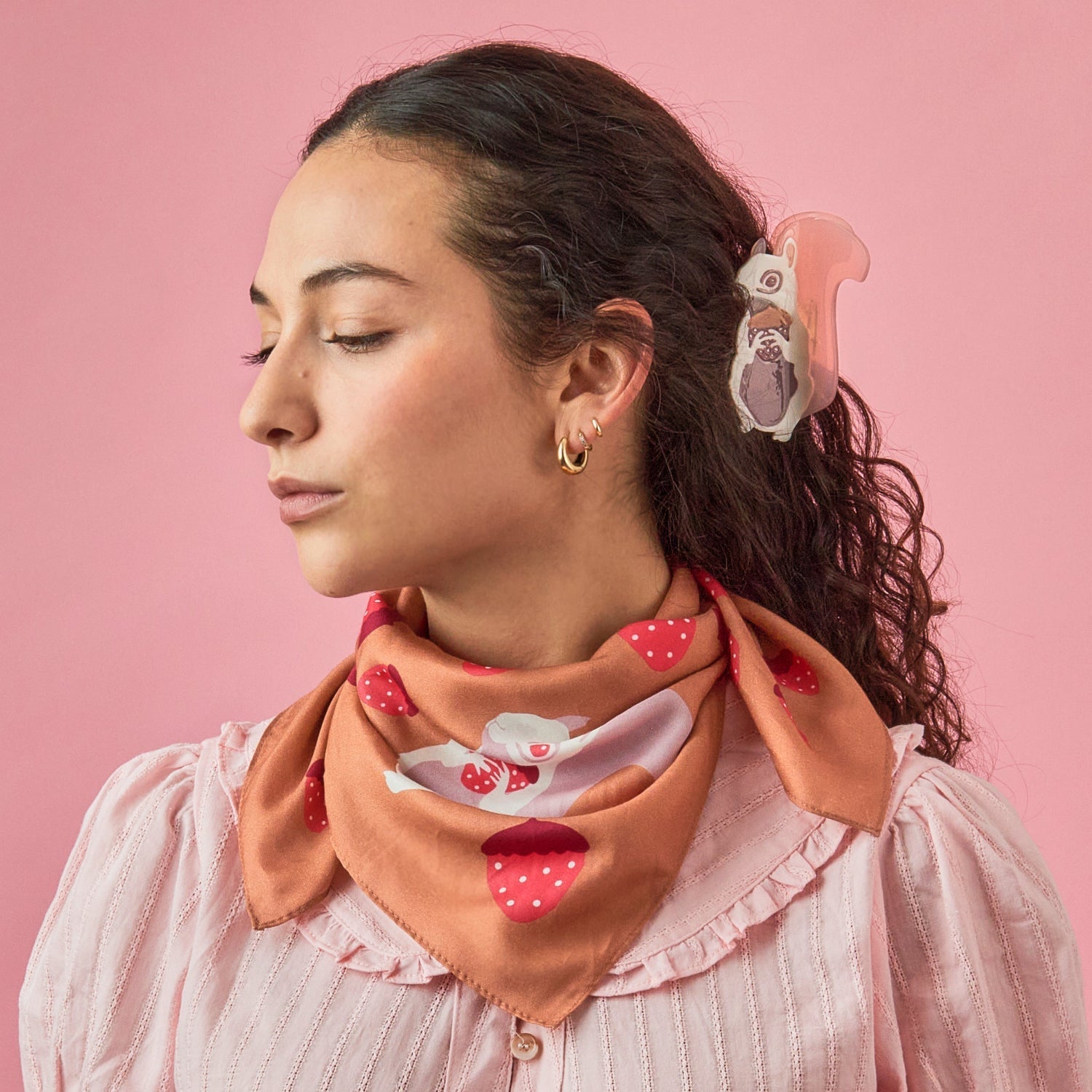 Albino Squirrel  Cotton Silk Bandana - Osadia Concept Store