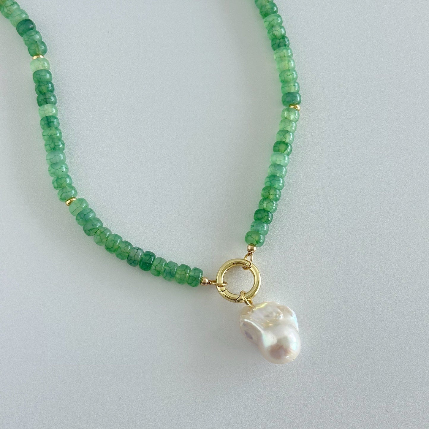 Green Goddess Pearl Necklace