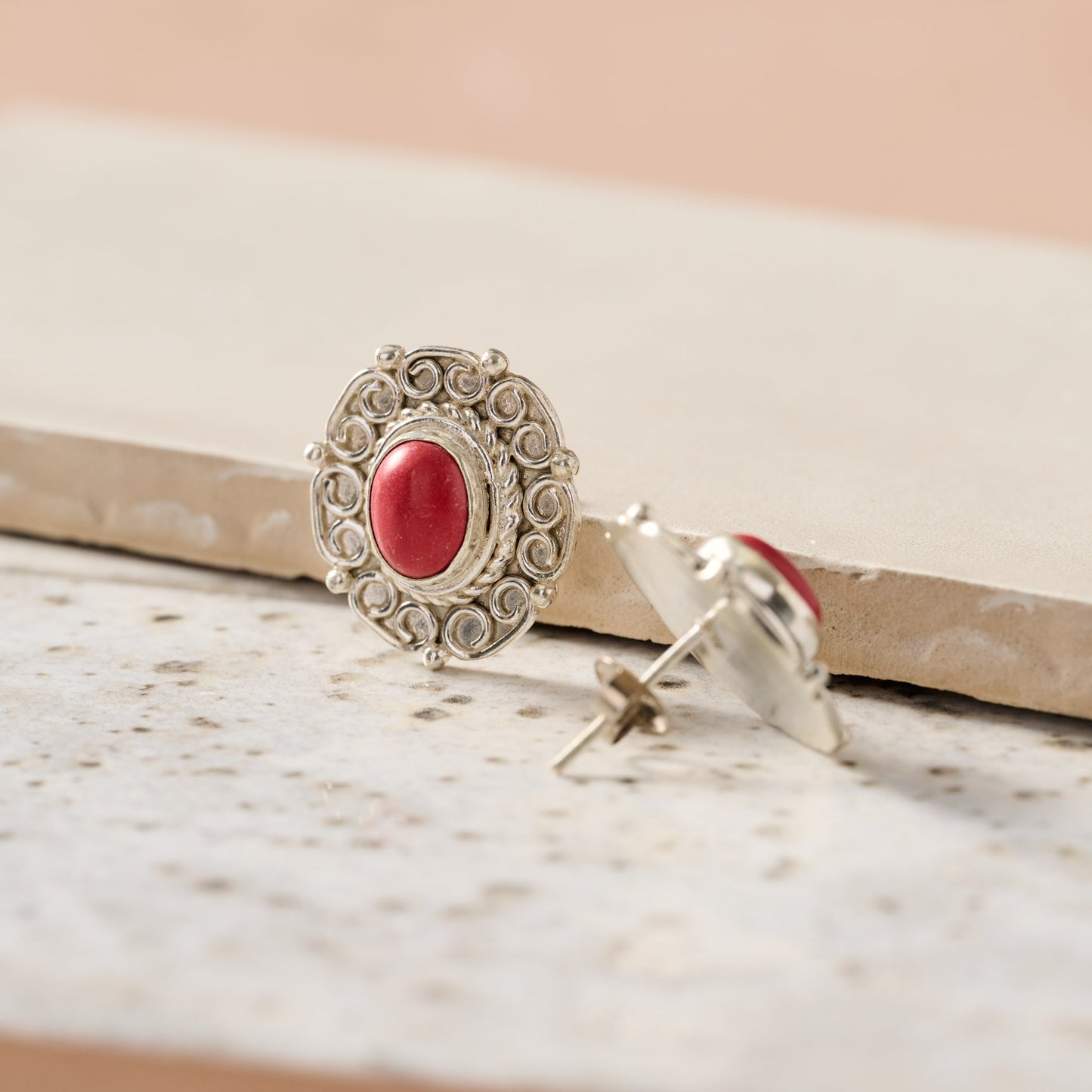 Rani Redstone Post Earrings
