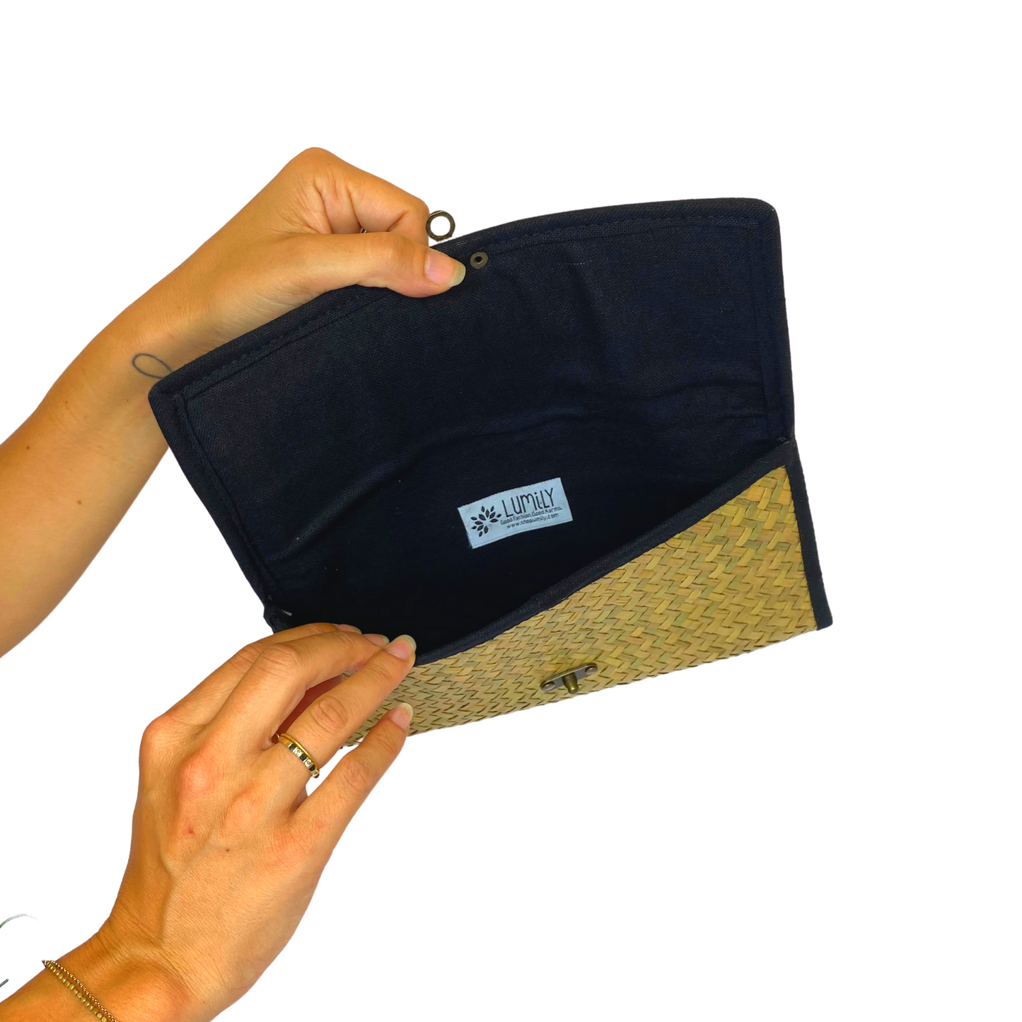 Diamond Rattan Embroidered Clutch - Thailand