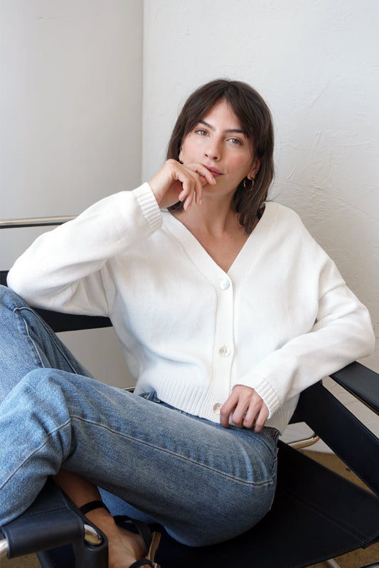 Diana Cardigan in Sugar White - Osadia Concept Store