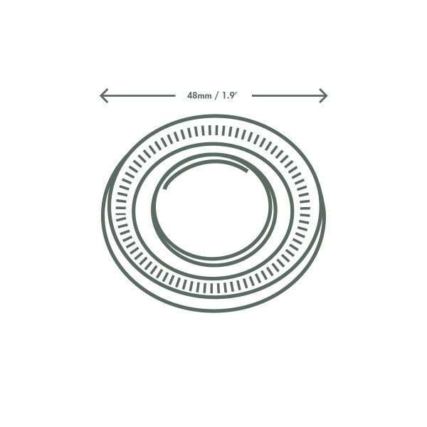 Vegware PLA Portion Pot Lid, Fits 0.5-1 oz Pots, Clear (QTY 5000), SKU VWPL1