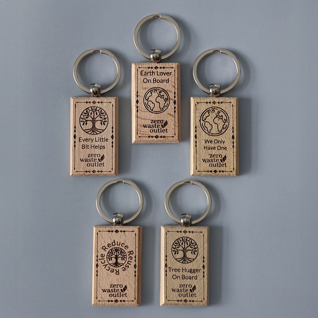 "Don't Forget Reusable Bags" Wooden Keychain - Osadia Concept Store