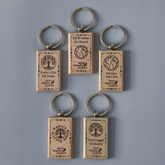 "Don't Forget Reusable Bags" Wooden Keychain - Osadia Concept Store