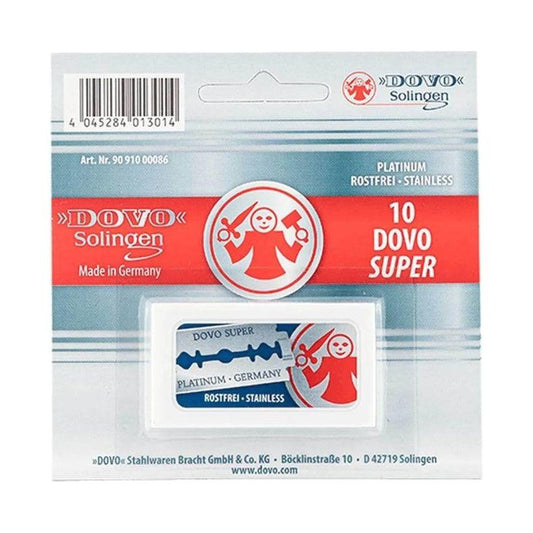 Dovo Super Razor 10 Blades for Safety Razor Platinum Stainless Solingen Germany