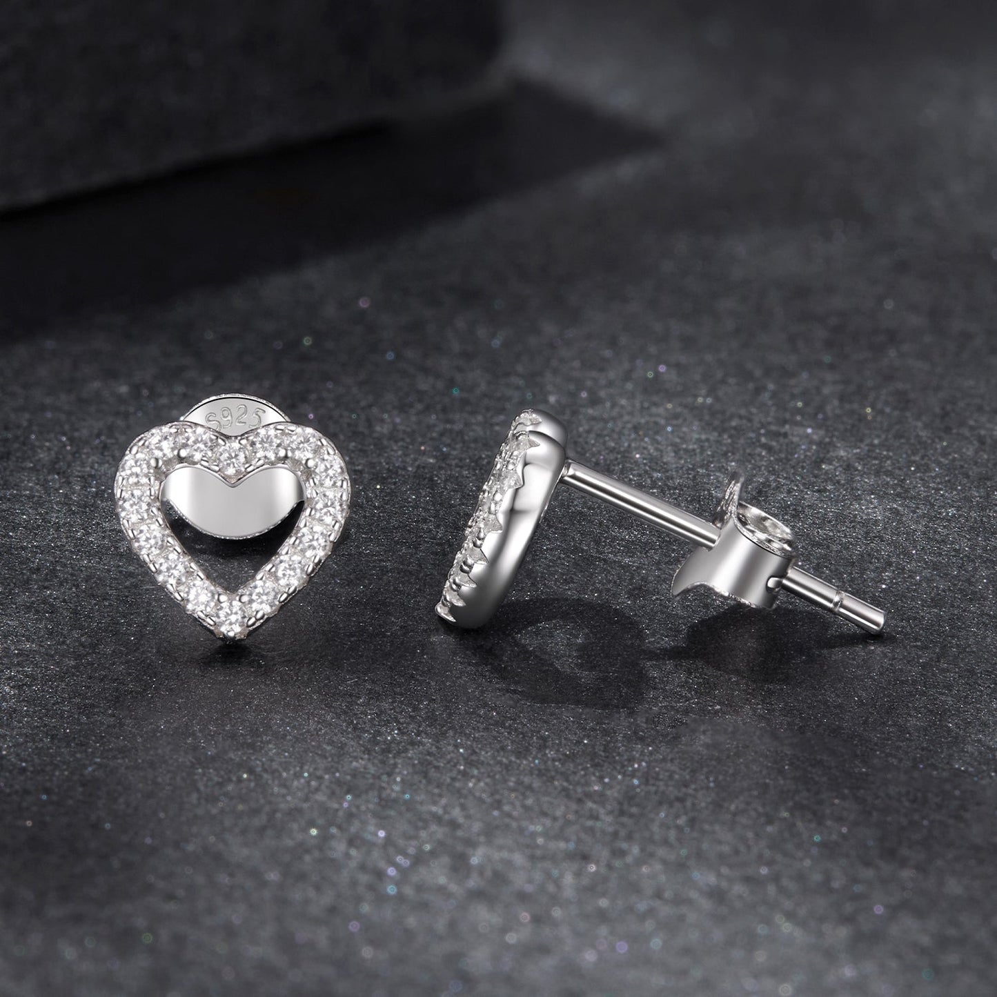 925 Sterling Silver Moissanite 0.10 Carat Earrings for Women