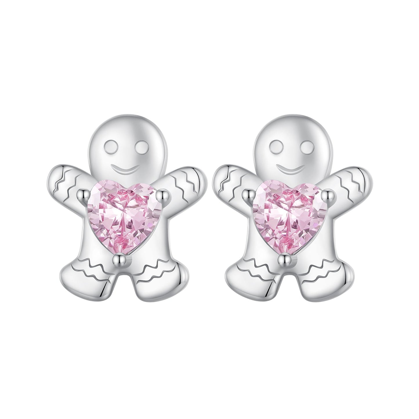925 Sterling Silver Earrings with Pavé Setting CZ - 10x9mm for Women