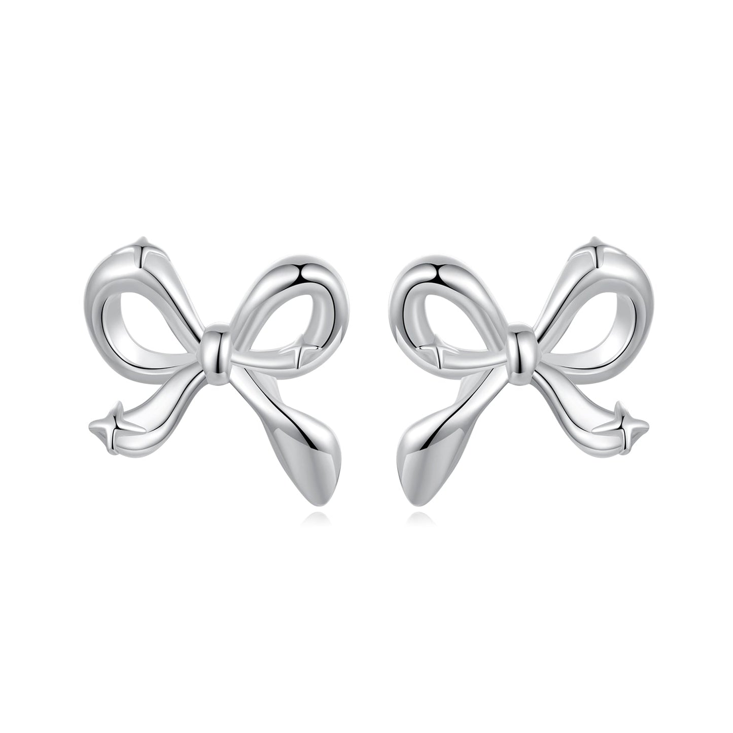 925 Sterling Silver Plated White Gold Earrings