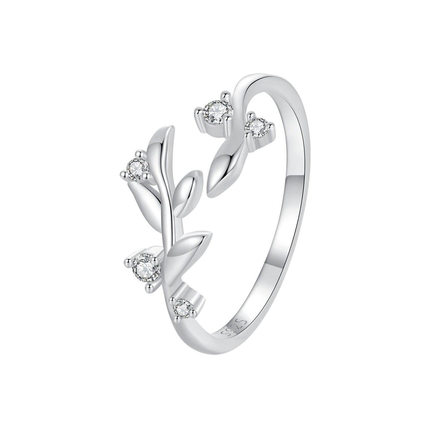 925 Sterling Silver Pave Setting CZ 1.5mm Ring