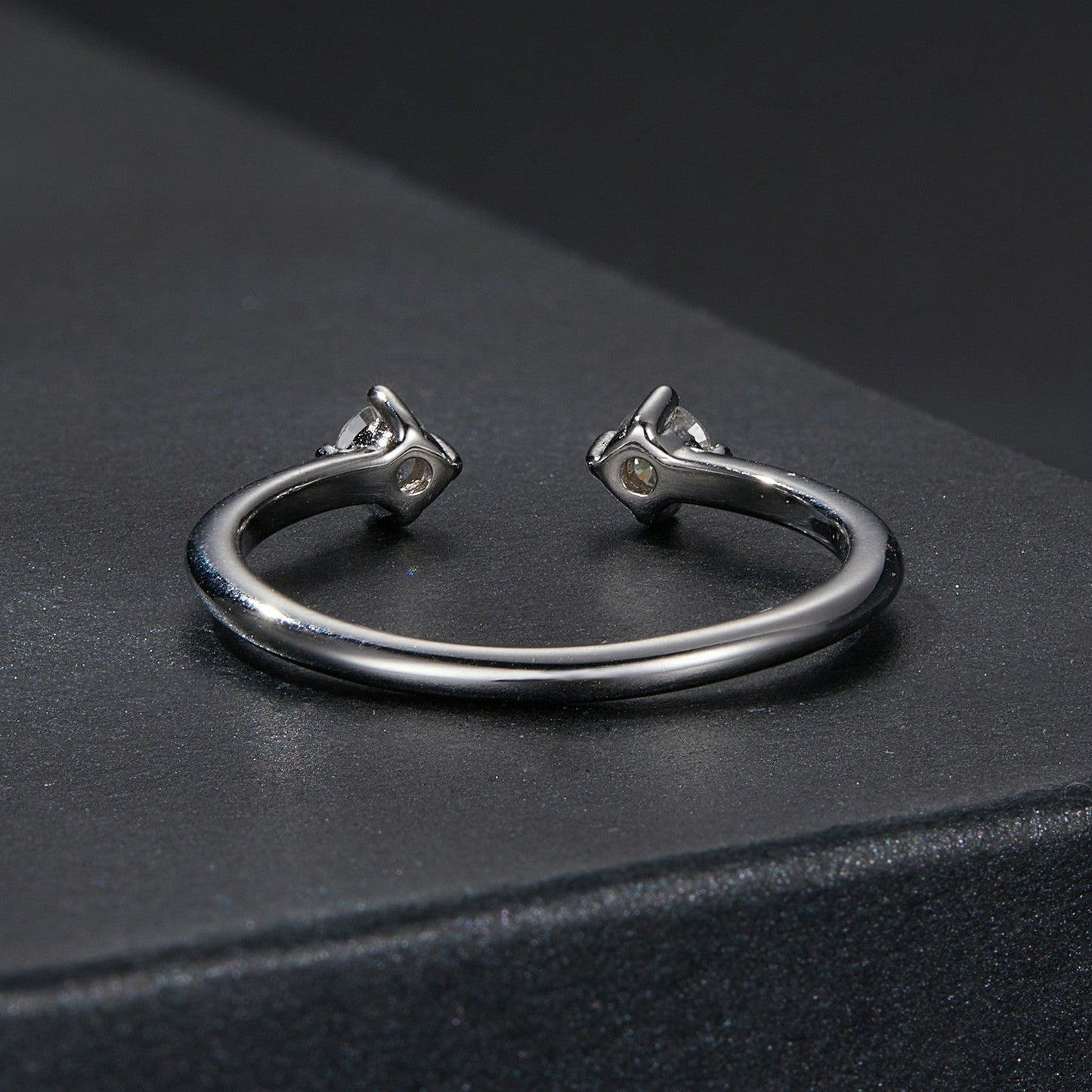 925 Sterling Silver Moissanite Ring Size E for Women