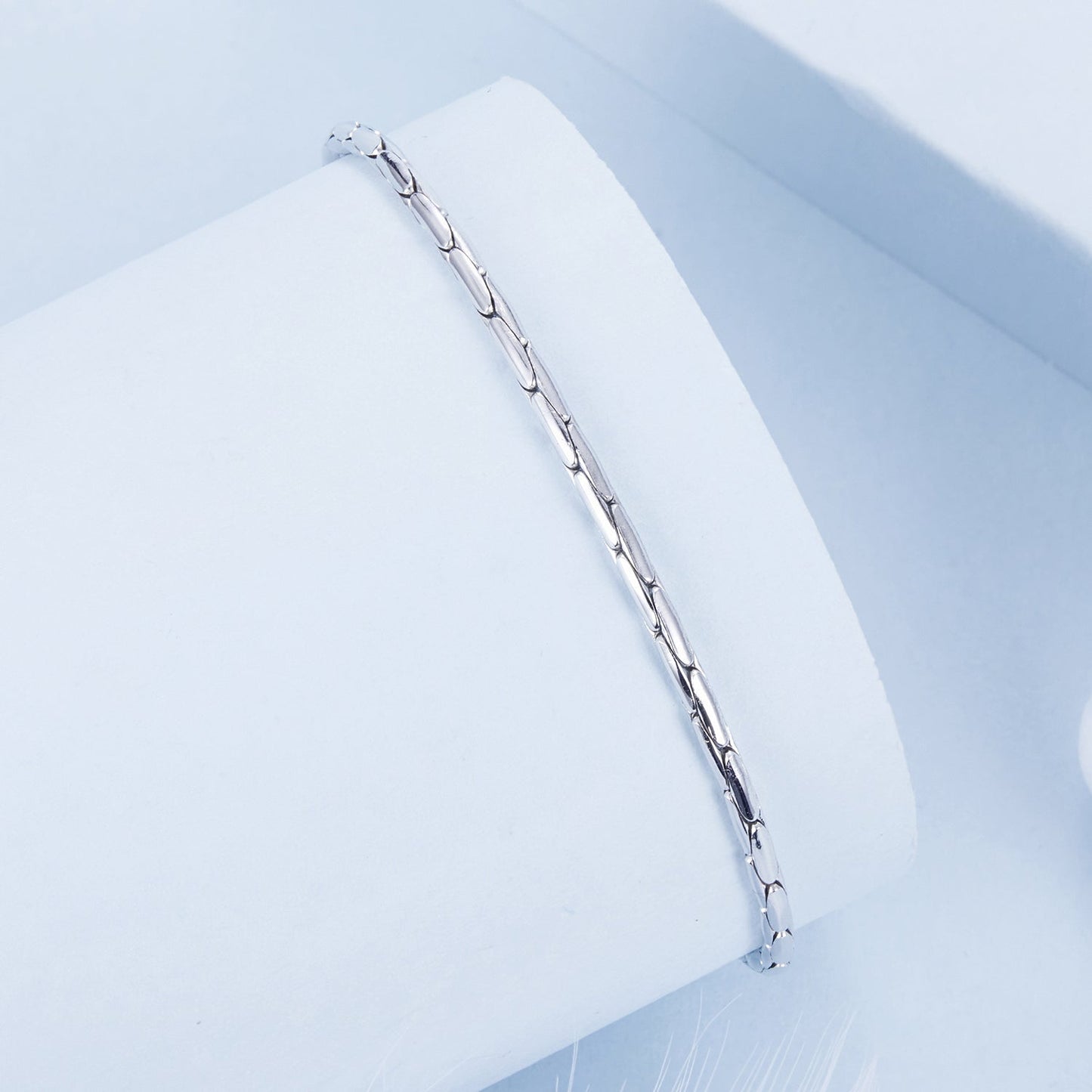 925 Sterling Silver + White Gold Plated Bracelet