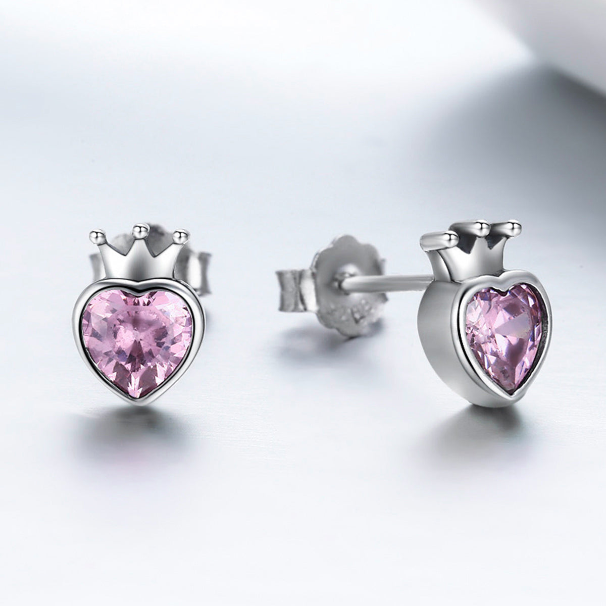 925 Sterling Silver Oxidized Pavé Setting CZ Earrings