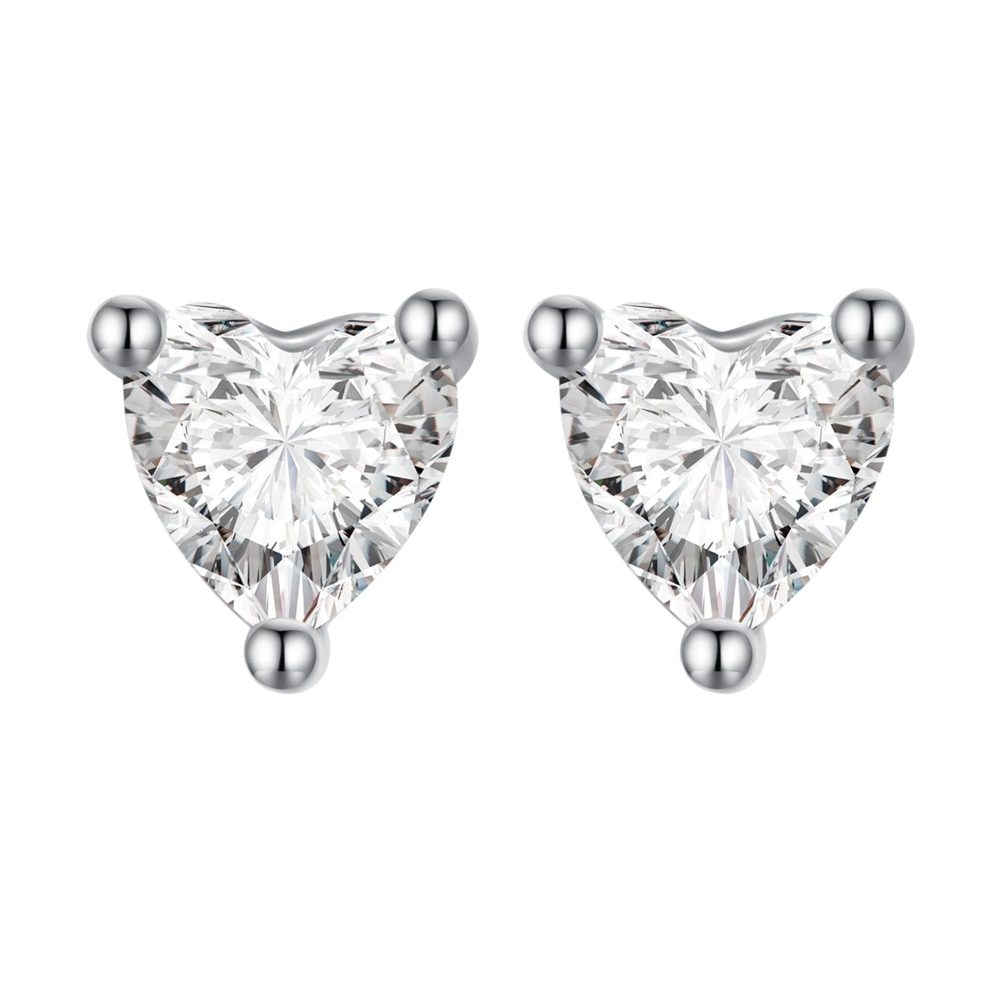 999 Platinum Plated S925 Silver Pavé Setting Earrings for Women
