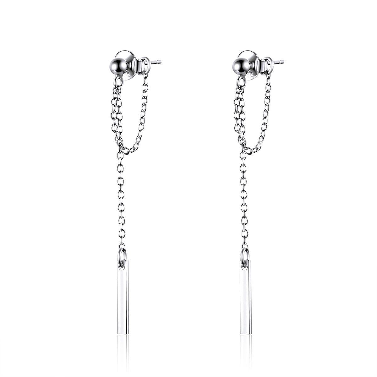 S925 Sterling Silver Plated Platinum Earrings for Women