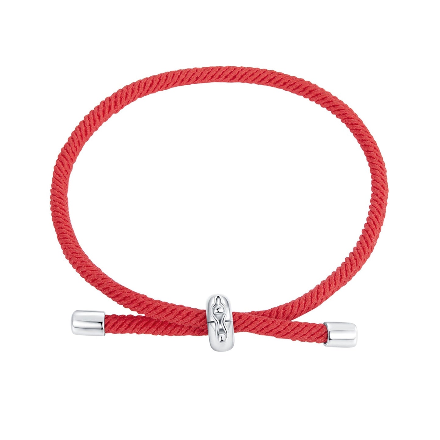 925 Sterling Silver and White Gold Plated Rope Bracelet for Men