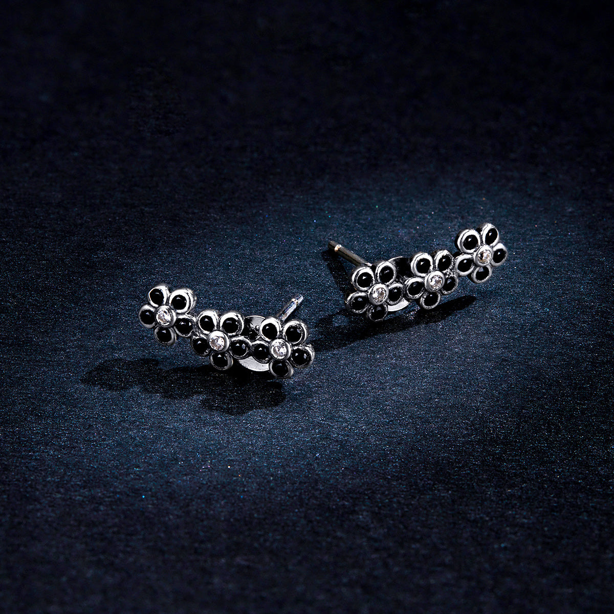 925 Sterling Silver Earrings with Pavé Setting CZ
