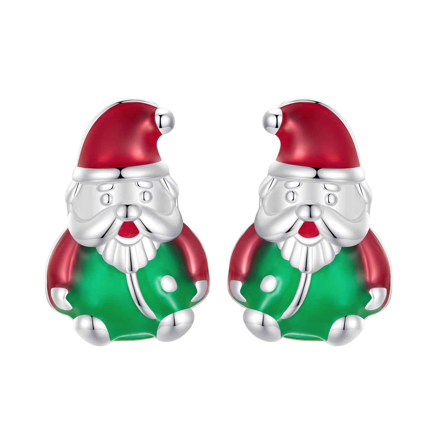 925 Sterling Silver 11*7mm Enamel Process Earrings