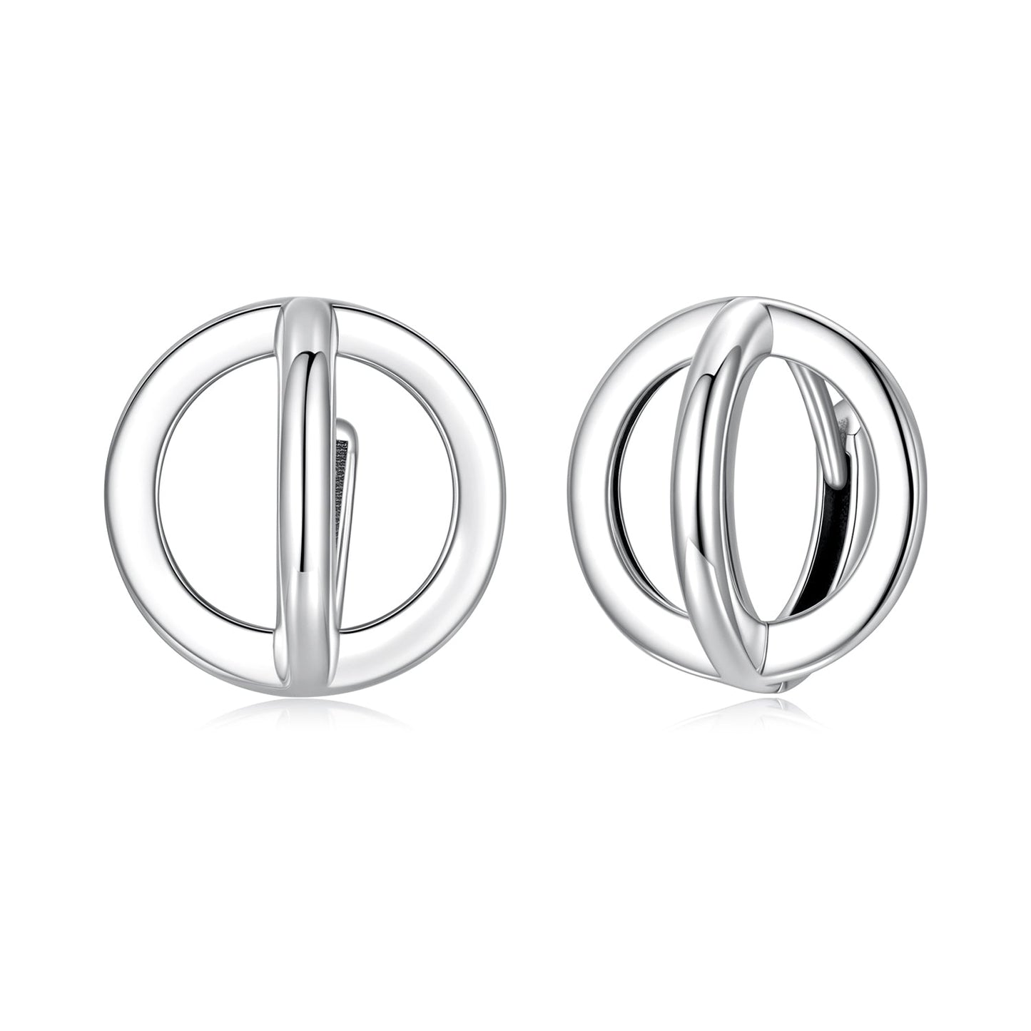 925 Sterling Silver Earrings - Oxidized Silver Finish, 1.3cm for Women