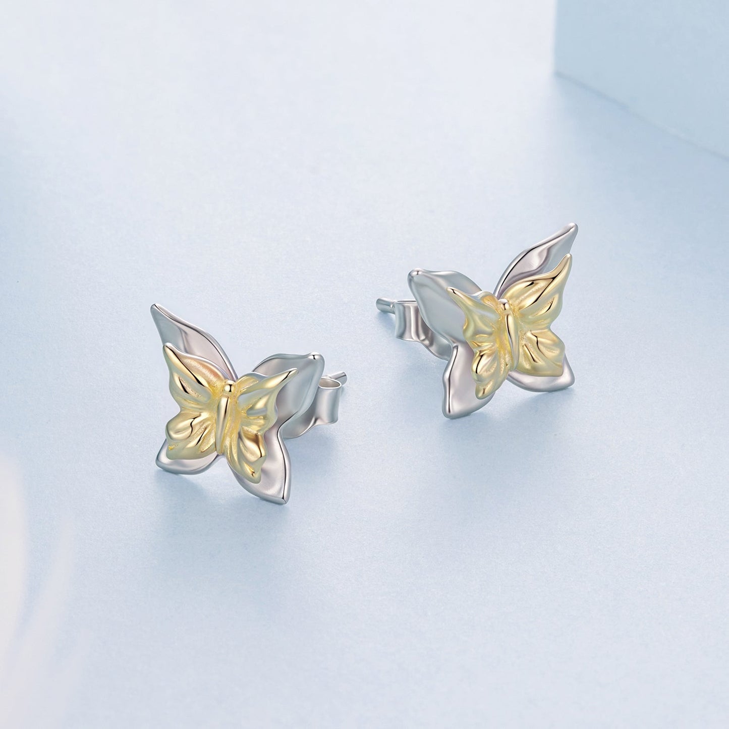 925 Sterling Silver White Gold Plated Small Earrings