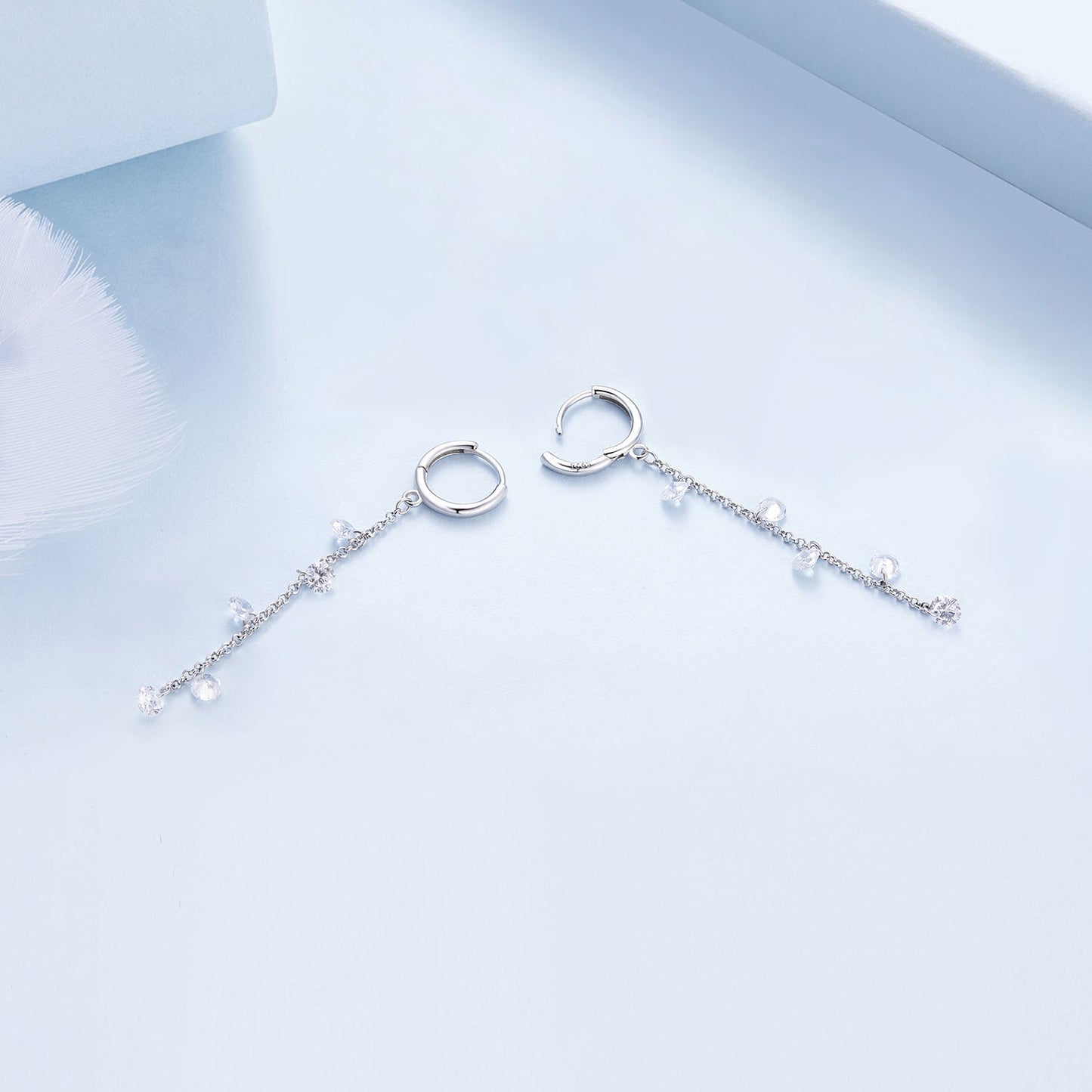 S925 Sterling Silver Pavé Setting CZ Earrings for Women