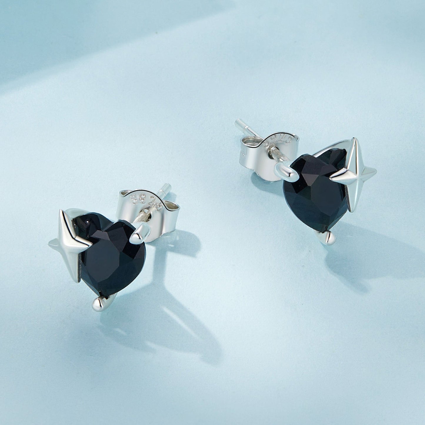 925 Sterling Silver Earrings with Pavé Setting and CZ
