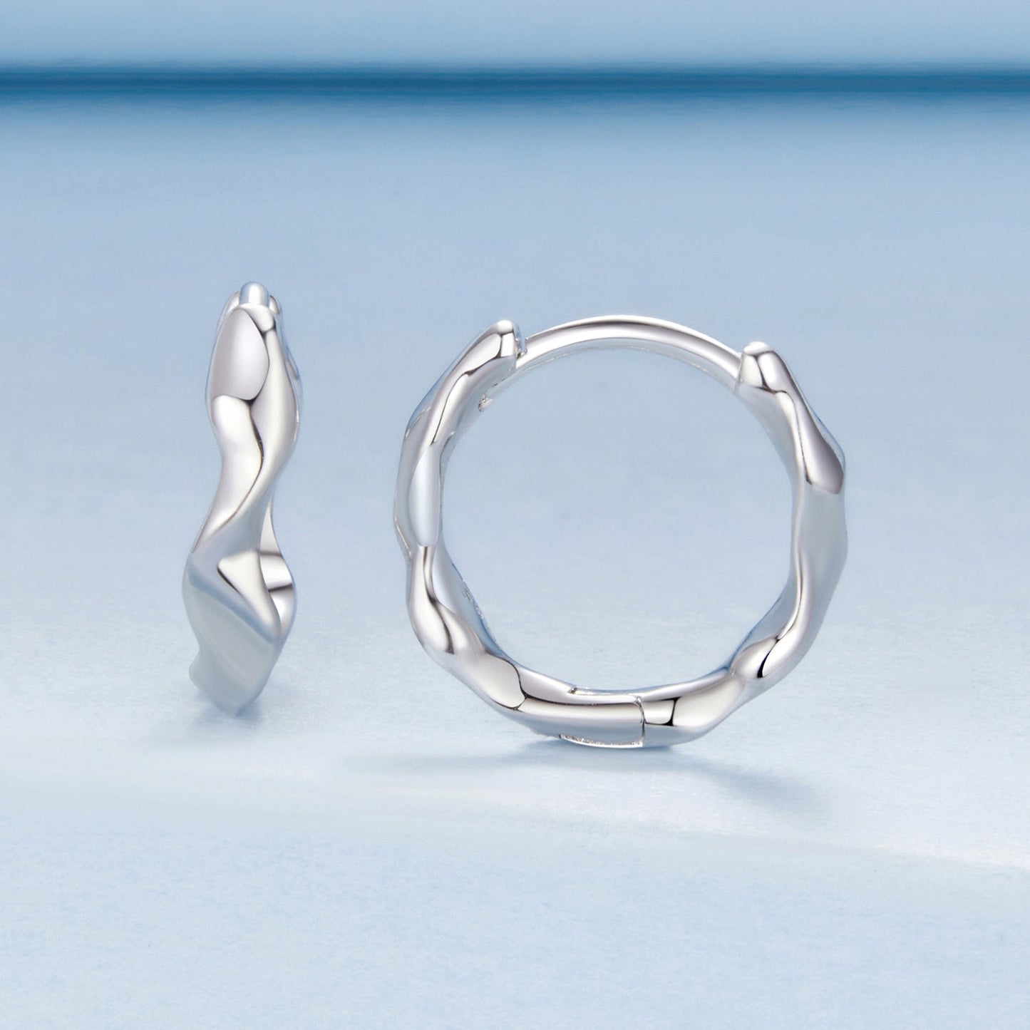 925 Sterling Silver White Gold Plated Earrings