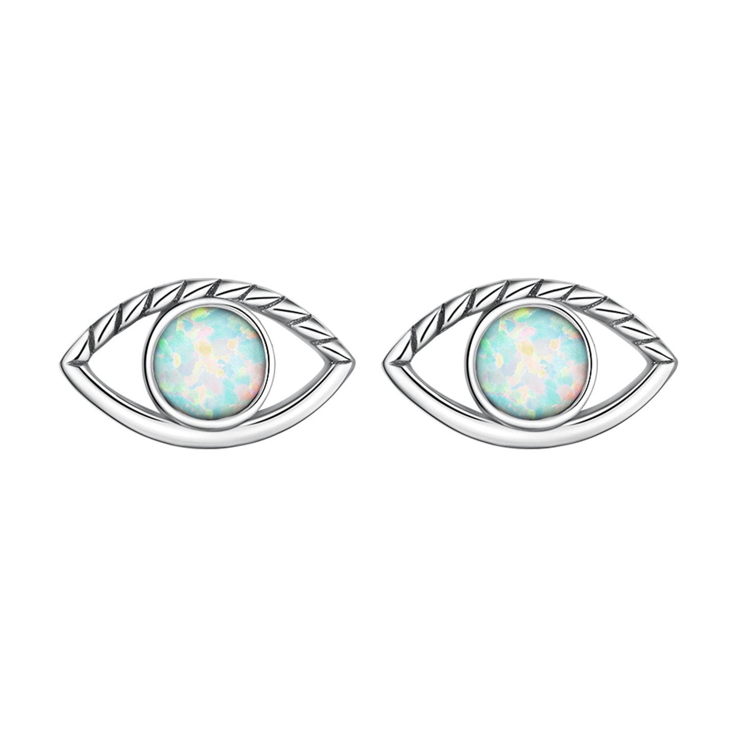 925 Sterling Silver Translucent Opal Earrings for Women