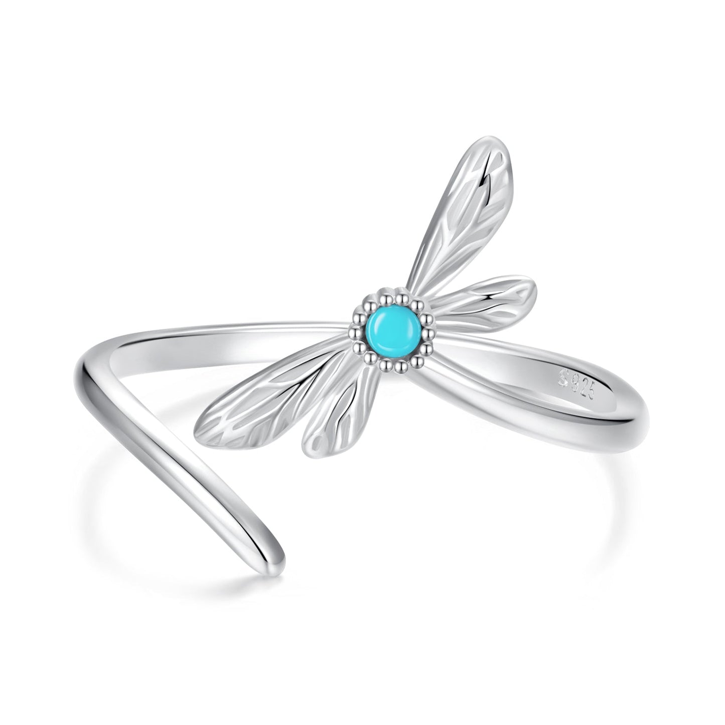 925 Sterling Silver Synthetic Turquoise Pendant 0.5*1.5cm for Women