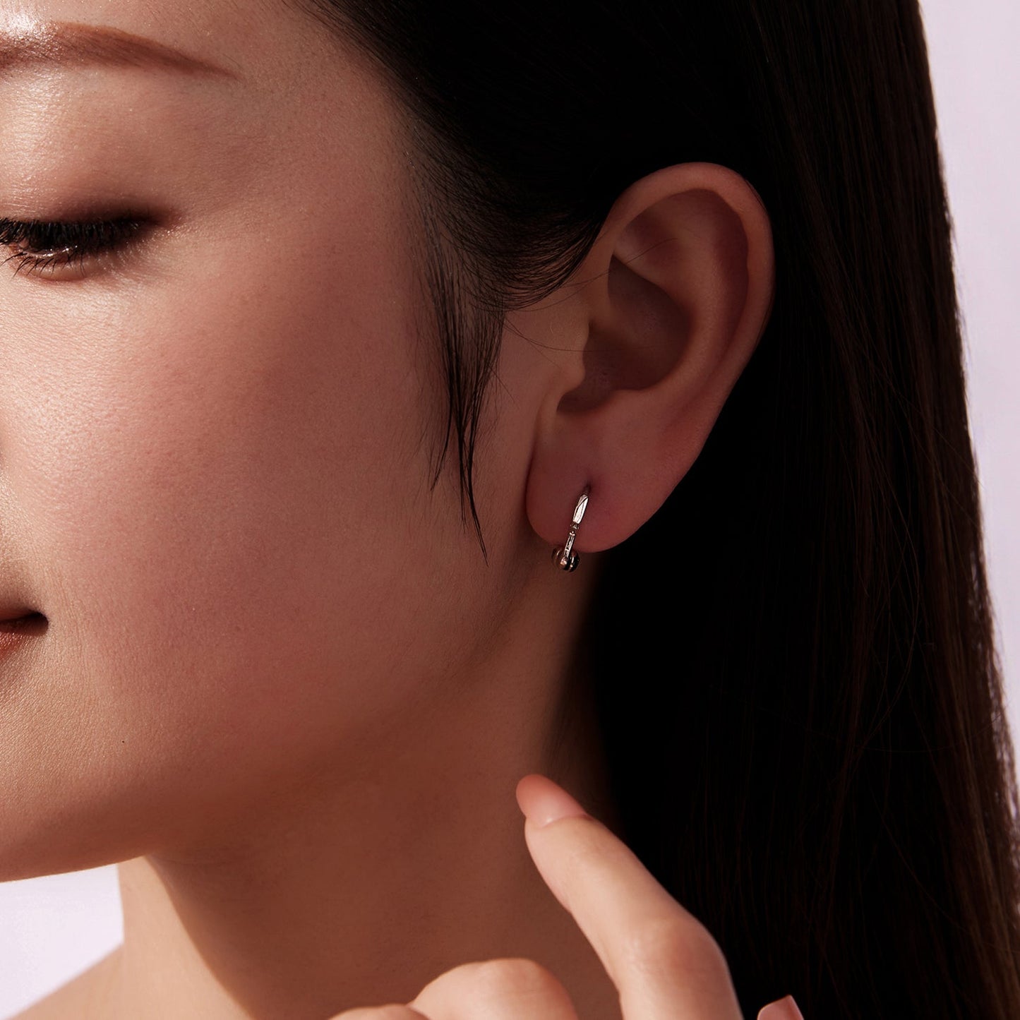 925 Sterling Silver Plated White Gold Hoop Earrings for Women