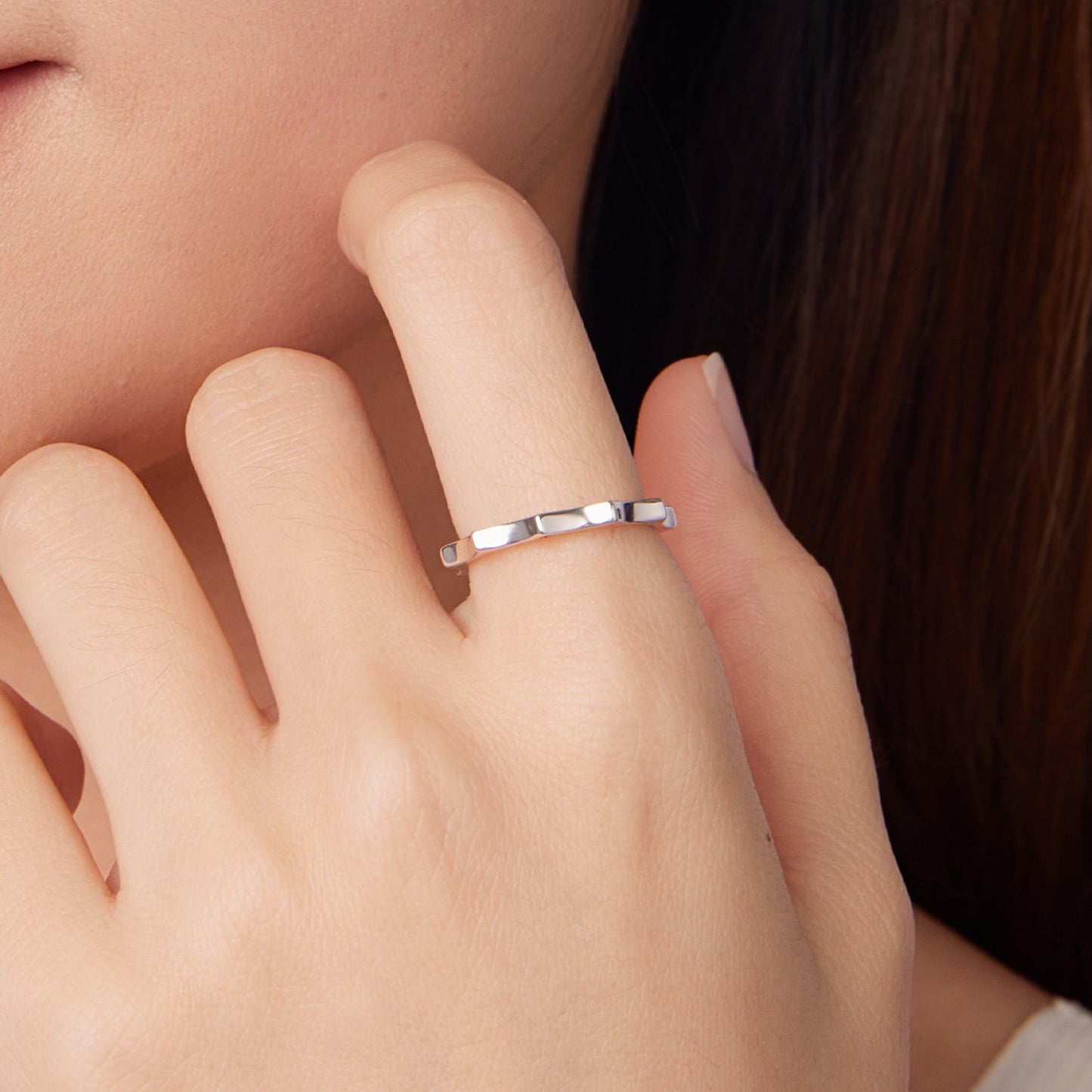 925 Sterling Silver Pavé Set CZ Ring Size 6.0