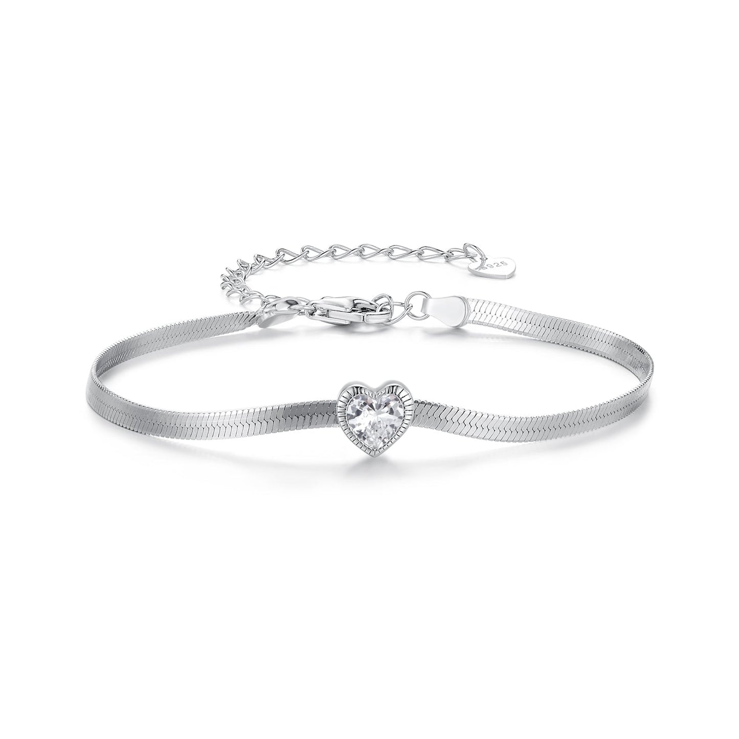 925 Sterling Silver Pavé CZ Bracelet for Women