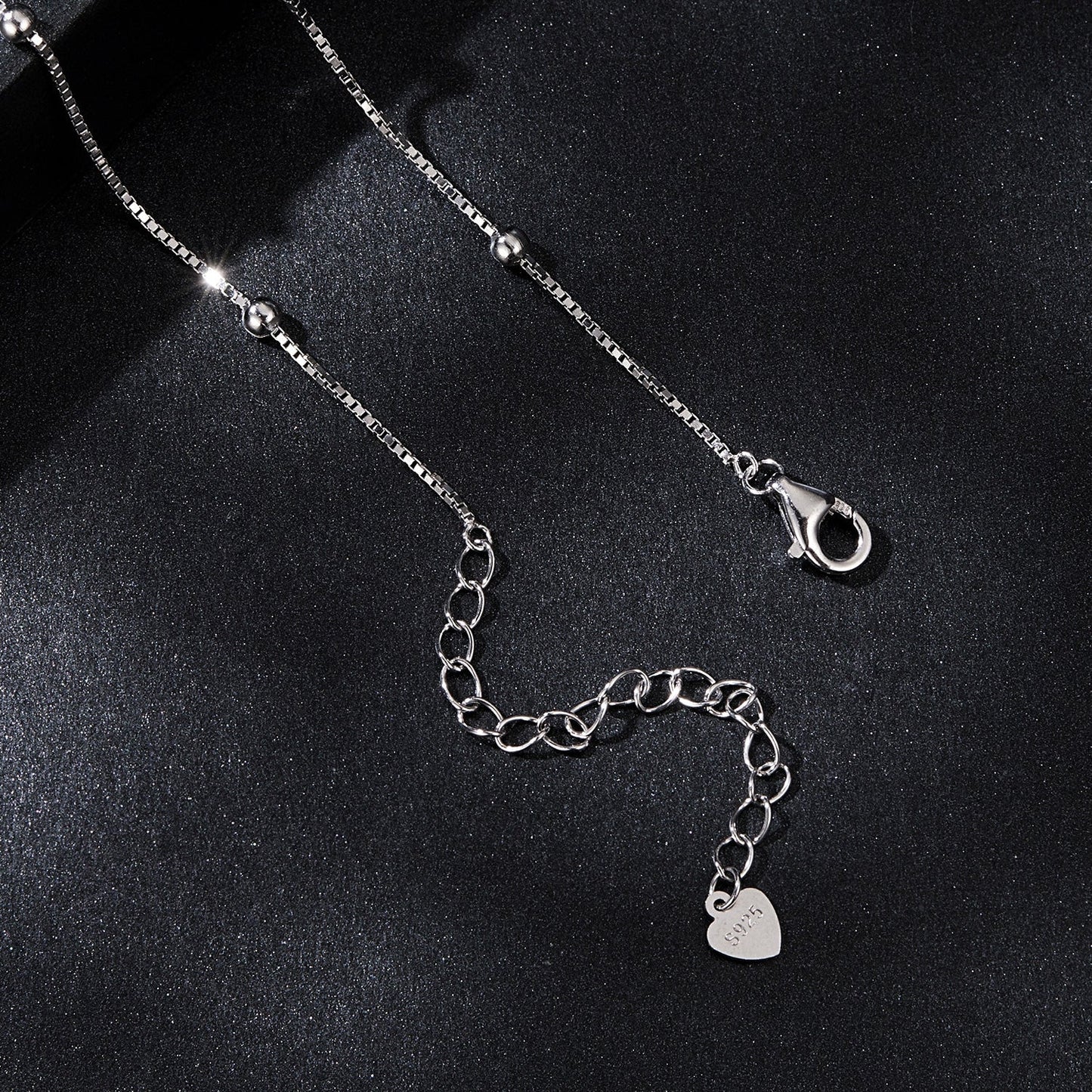 925 Sterling Silver Plated White Gold Moissanite Necklace 400+50mm for Women