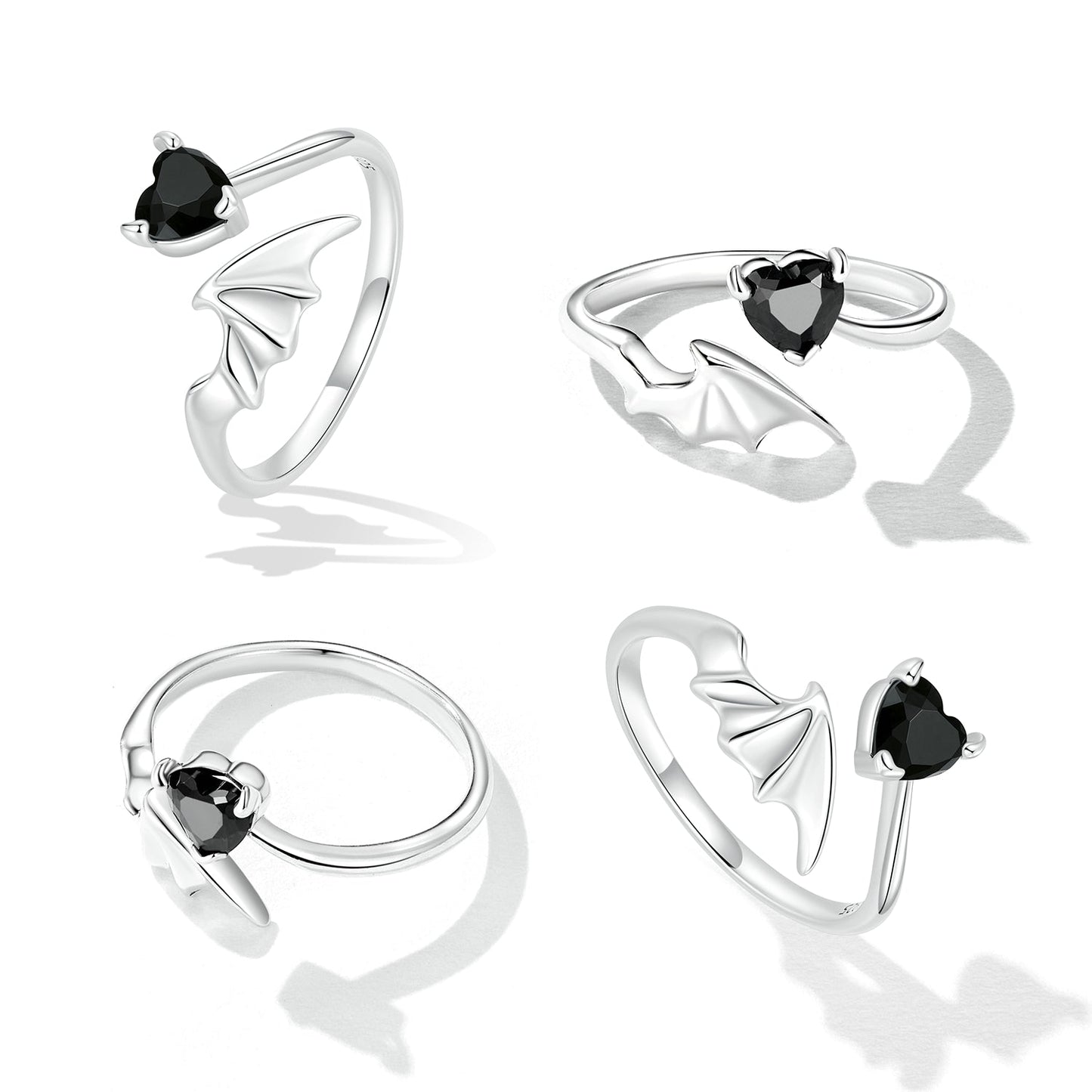 925 Sterling Silver Oxidized Pavé Setting CZ Ring