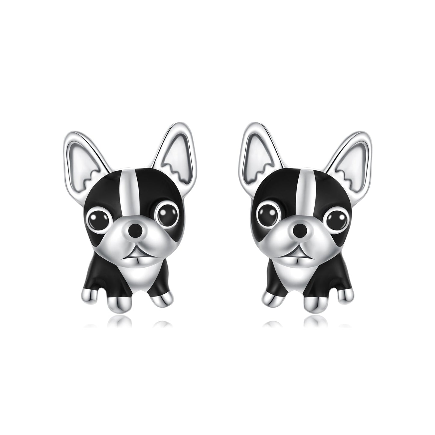 925 Sterling Silver Oxidized Enamel Earrings for Women