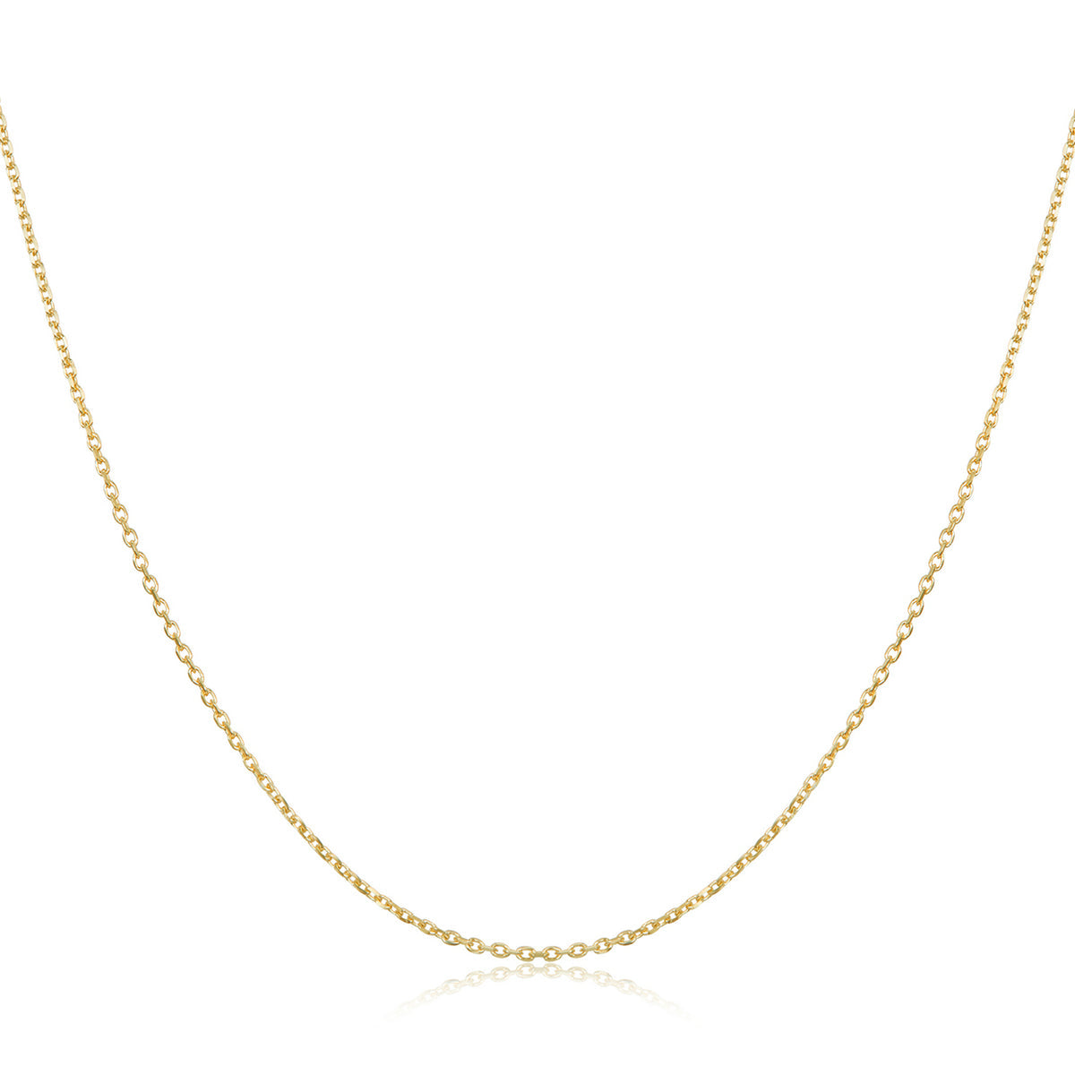 925 Sterling Silver Gold Plated 40cm Necklace for Women