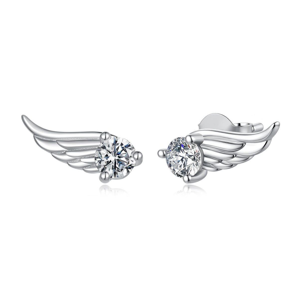925 Sterling Silver White Gold Plated 0.3ct Moissanite 0.5x1.3cm Earrings for Women