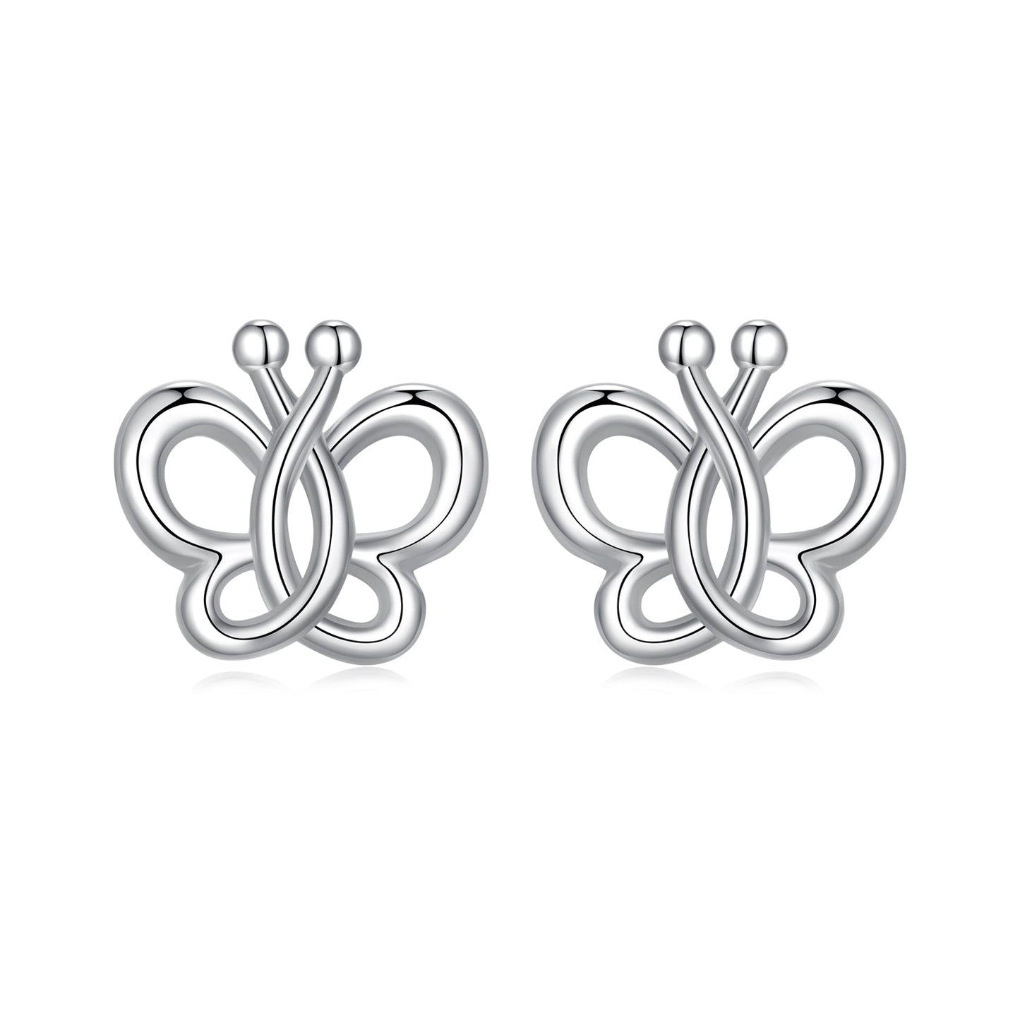 925 Sterling Silver Plated White Gold Earrings