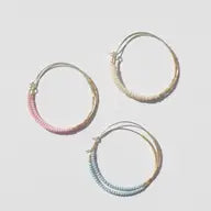 Dreamscape Beaded Round Hoops