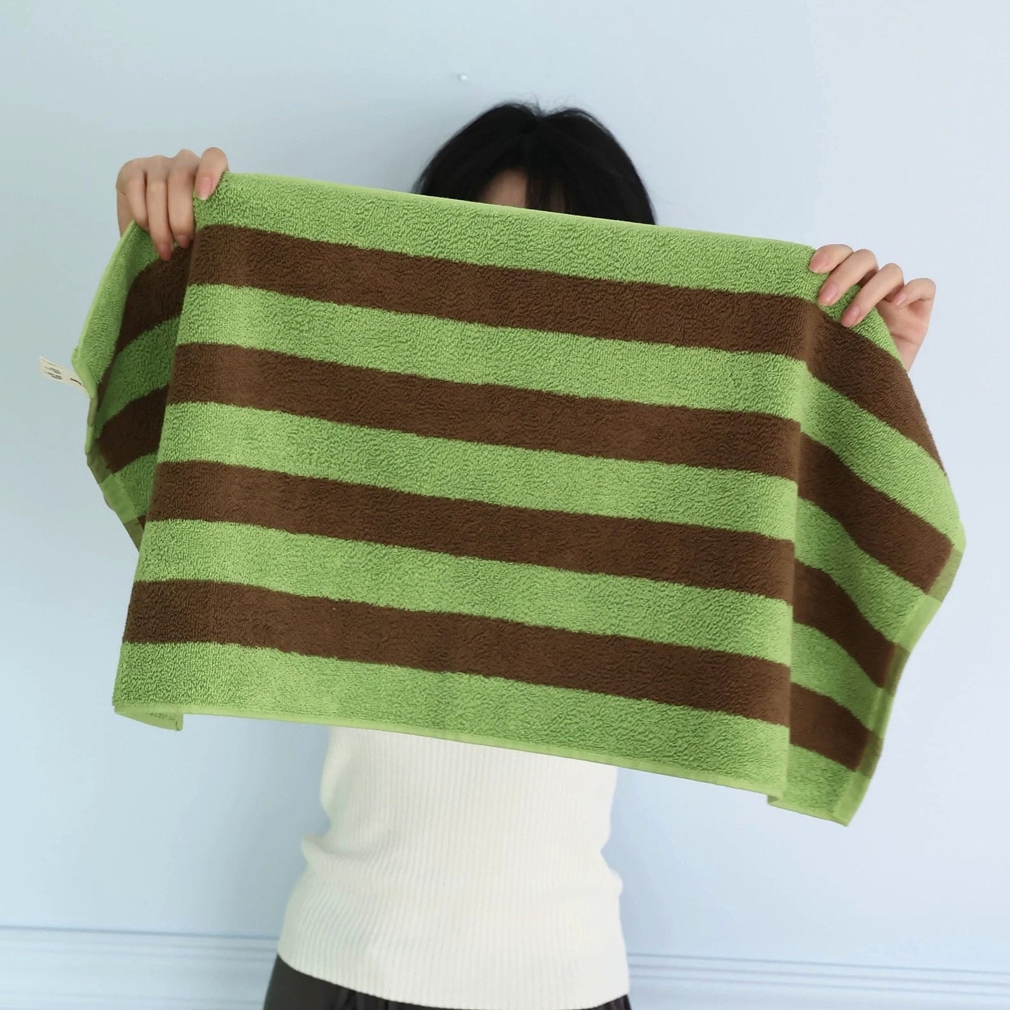 Ultra Soft Absorbent Terra Stripe Bath Towel