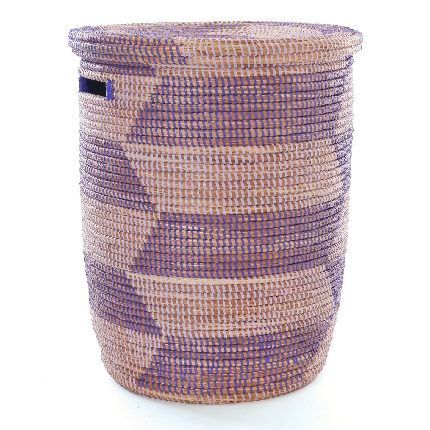 Lavender & Purple Herringbone Flat Lid Hamper Basket