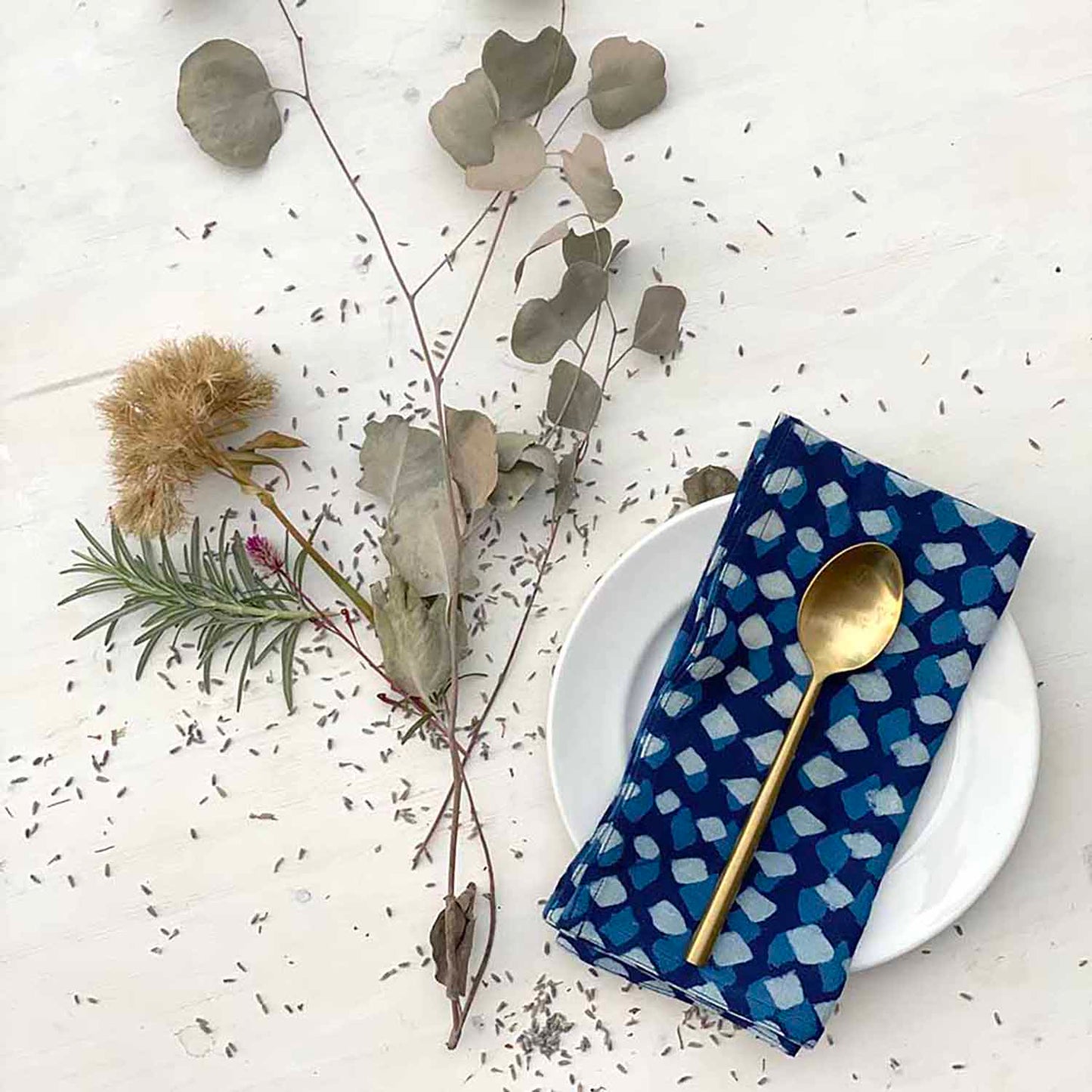 Artisan Printed Cloth Napkins (Set of 4) - Karma