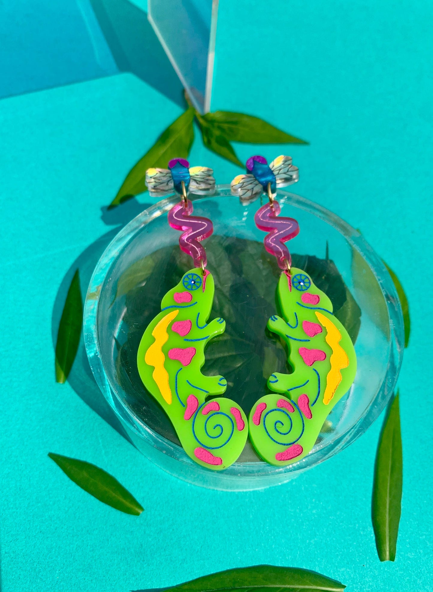 Chameleons Acrylic Earrings