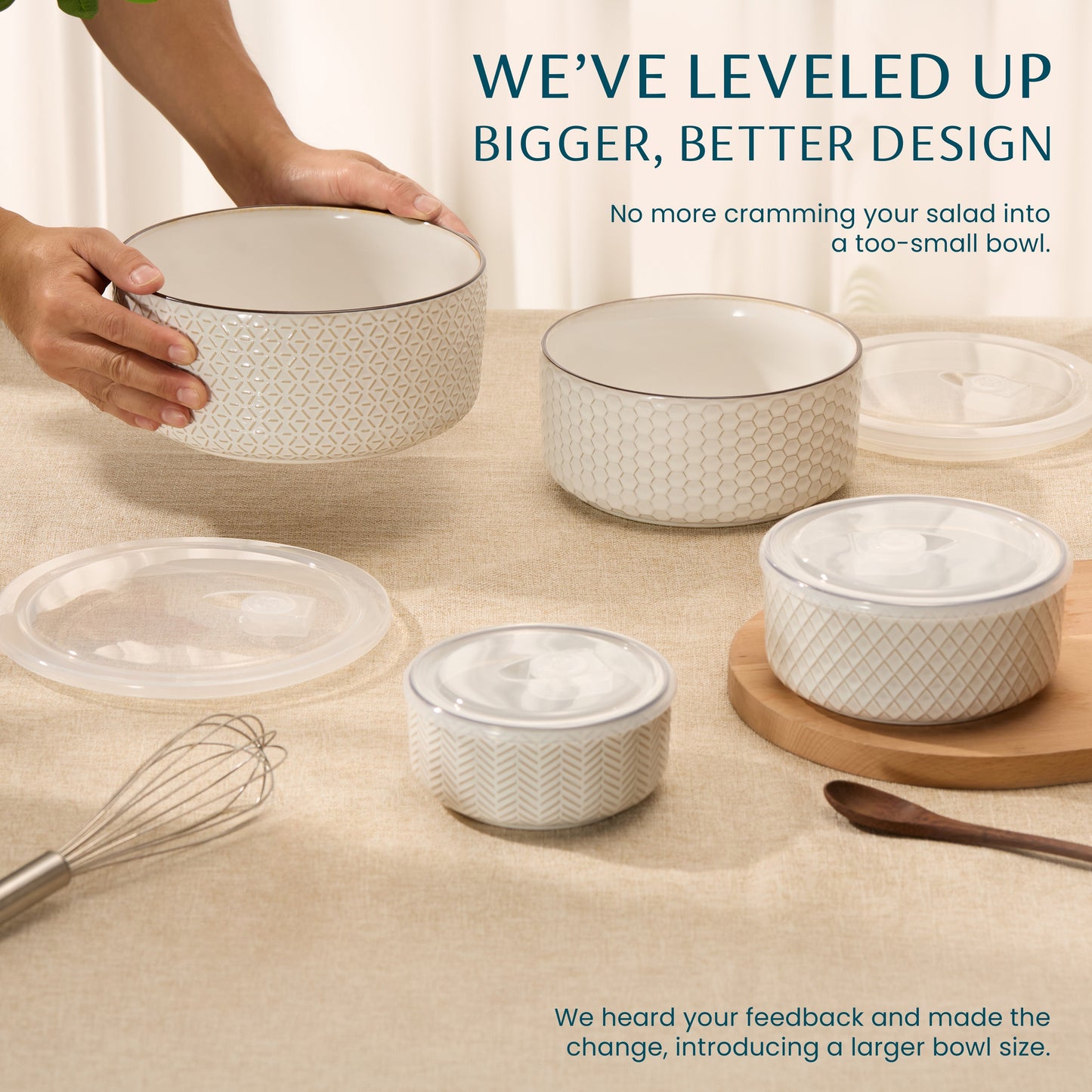 Nesting Bowls with Lids, Set of 4, Narbonne Collection