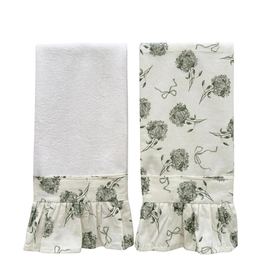 Tuileries Garden Ruffled Kitchen Towels (Set of 2)