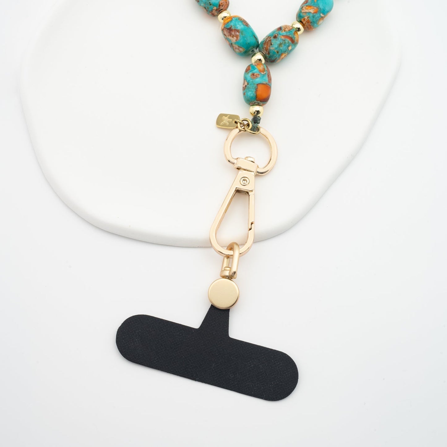 Sierra Bloom Turquoise Emperor Stone Beaded Phone Wrist Strap
